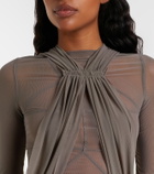 Rick Owens Miami cutout sheer tulle bodysuit