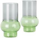 Tom Dixon Green Tall Bump Glasses Set