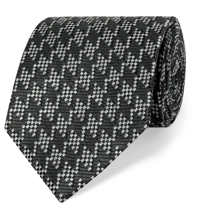 Photo: TOM FORD - 8cm Silk and Linen-Blend Tie - Gray