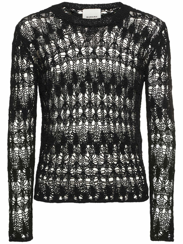 Photo: MARANT Cotton Blend Open Knit Sweater