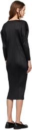 PLEATS PLEASE ISSEY MIYAKE Black Monthly Colors February Maxi Dress