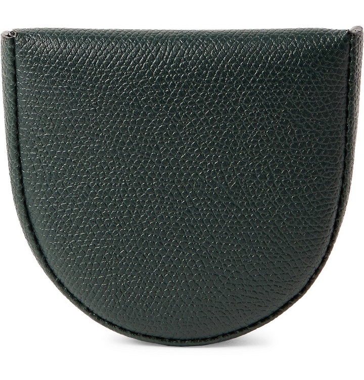 Photo: Valextra - Pebble-Grain Leather Coin Wallet - Green