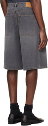 Solid Homme Gray Bermuda Denim Shorts