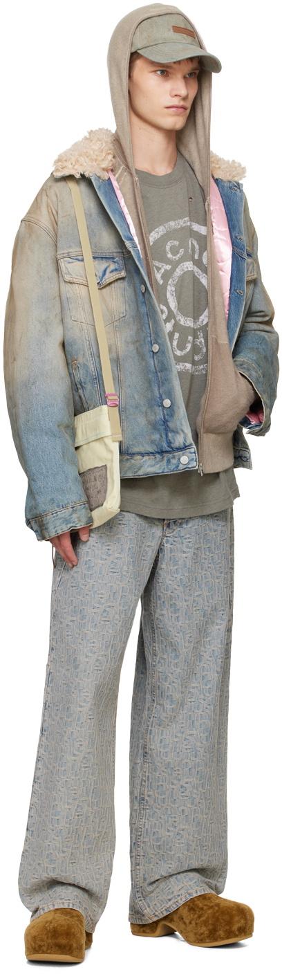 Acne Studios Blue Loose Fit 1981M Monogram Jeans Acne Studios
