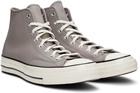 Converse Gray Leather Chuck 70 Hi Sneakers