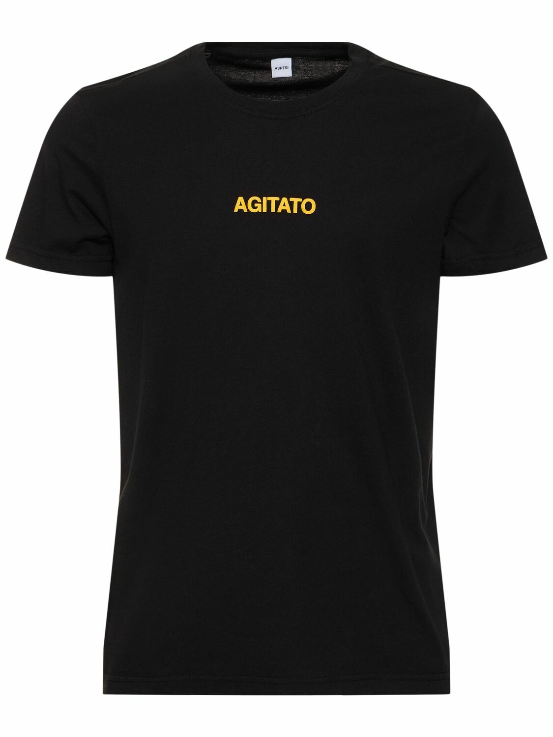 Photo: ASPESI - Agitato Print Cotton Jersey T-shirt