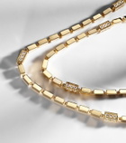 Suzanne Kalan Block-Chain 18kt gold necklace with diamonds