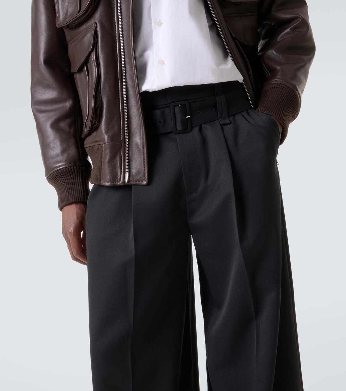 Simone Rocha Belted high-rise wide-leg pants