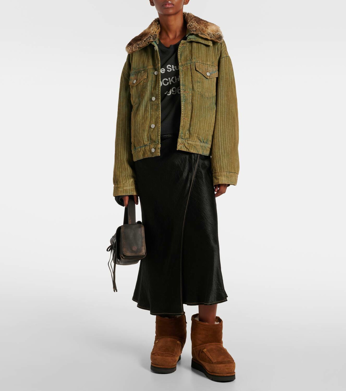 Acne Studios Shearling-lined leather ankle boots Acne Studios