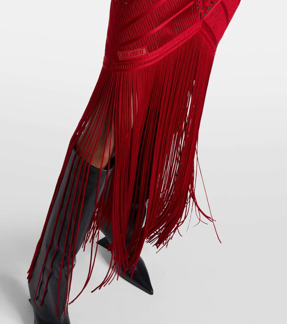 The Attico Soutache embroidered tulle cocktail dress