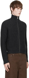 LE17SEPTEMBRE Gray Chunky Zip Cardigan