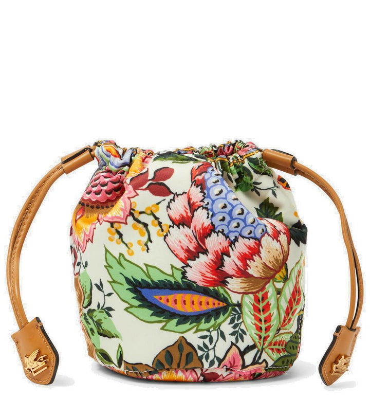 Photo: Etro Mini leather-trimmed printed clutch