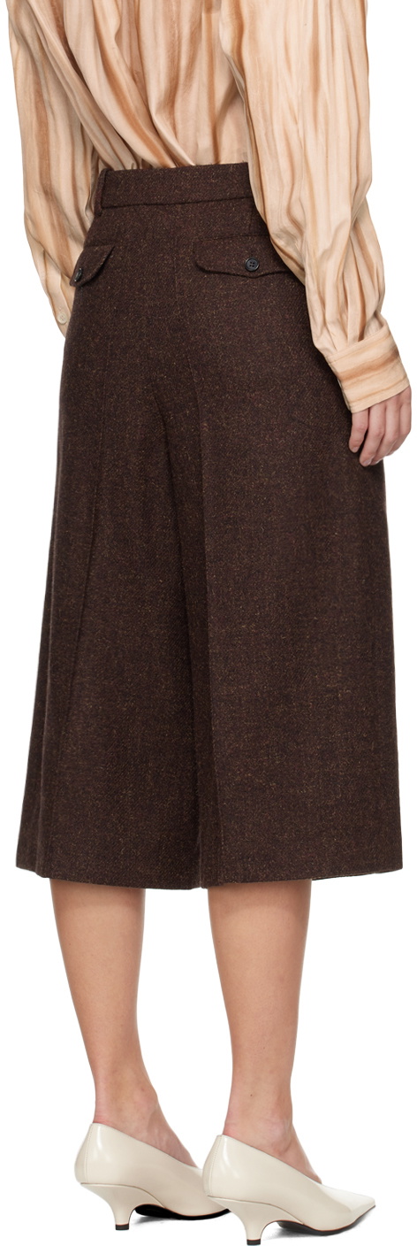 UMBER POSTPAST Burgundy Wool Bermuda Shorts