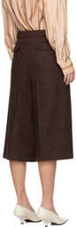 UMBER POSTPAST Burgundy Wool Bermuda Shorts