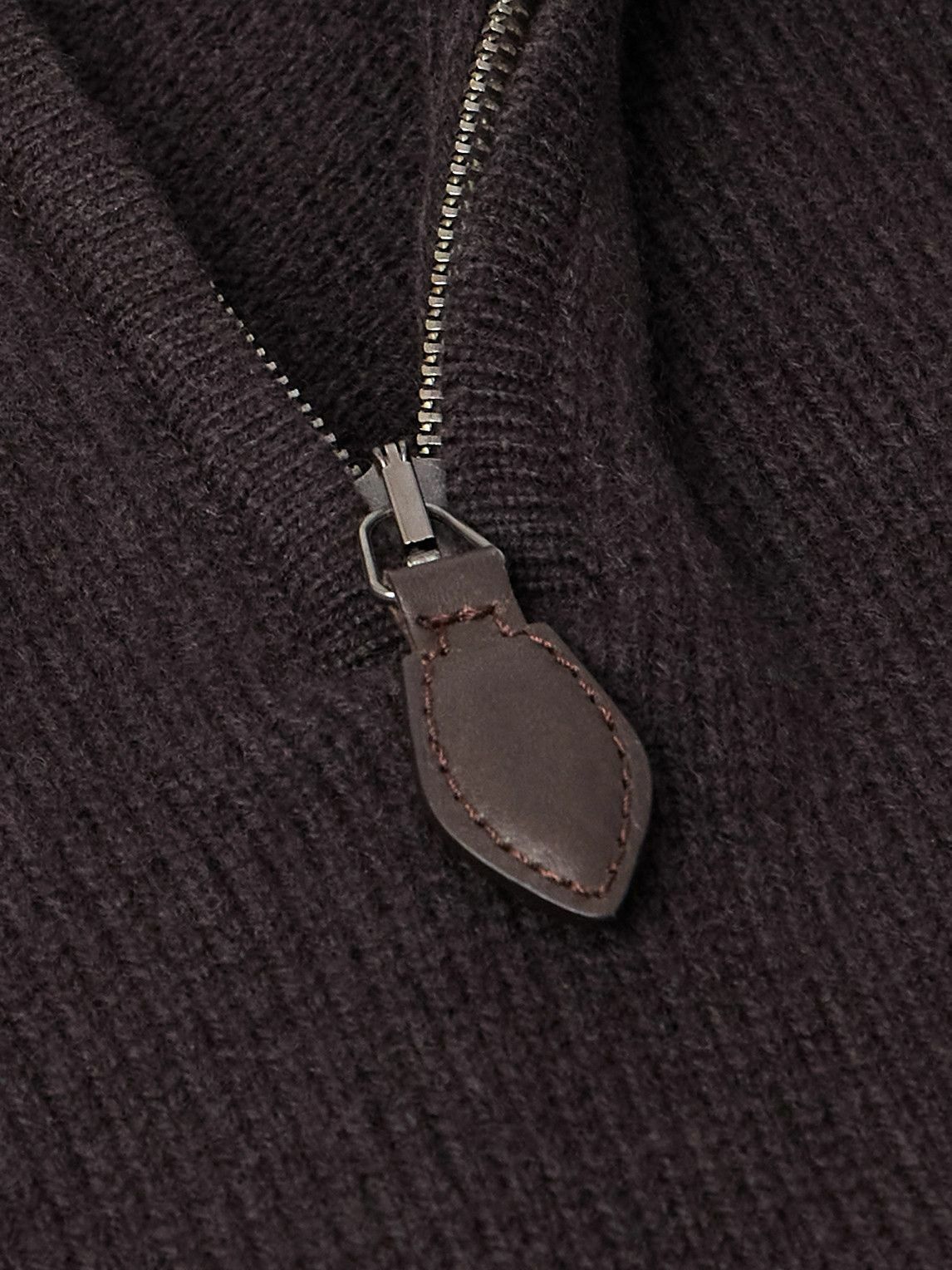 Purdey - Hertford Wool Half-Zip Sweater - Brown