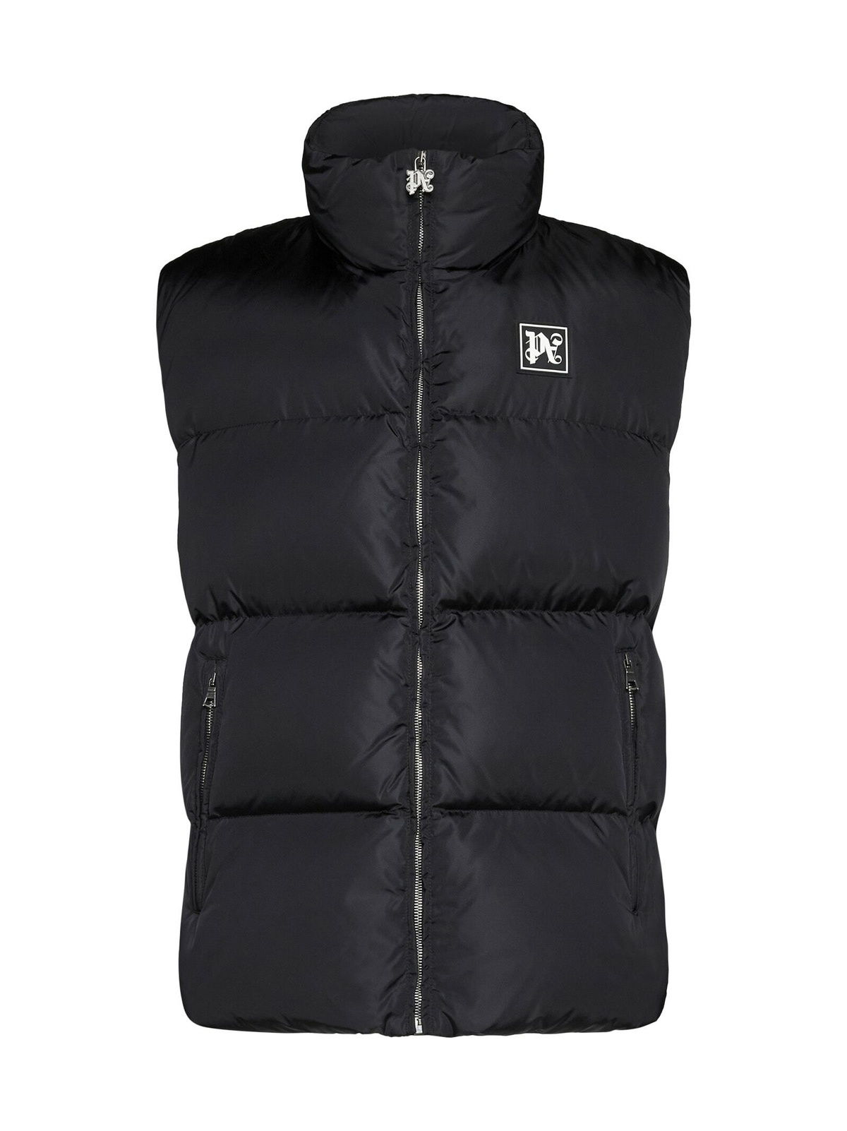 Palm Angels Men's Track Puffer Gilet in Green/Black Palm Angels