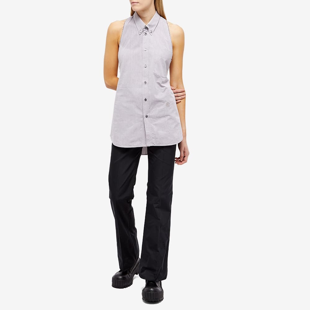 MM6 Maison Margiela Women's Backless Shirt in Brown MM6 Maison Margiela