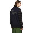 Comme des Garcons Homme Black Embroidered Cardigan