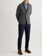 Brunello Cucinelli - Tapered Pleated Virgin Wool-Flannel Trousers - Blue