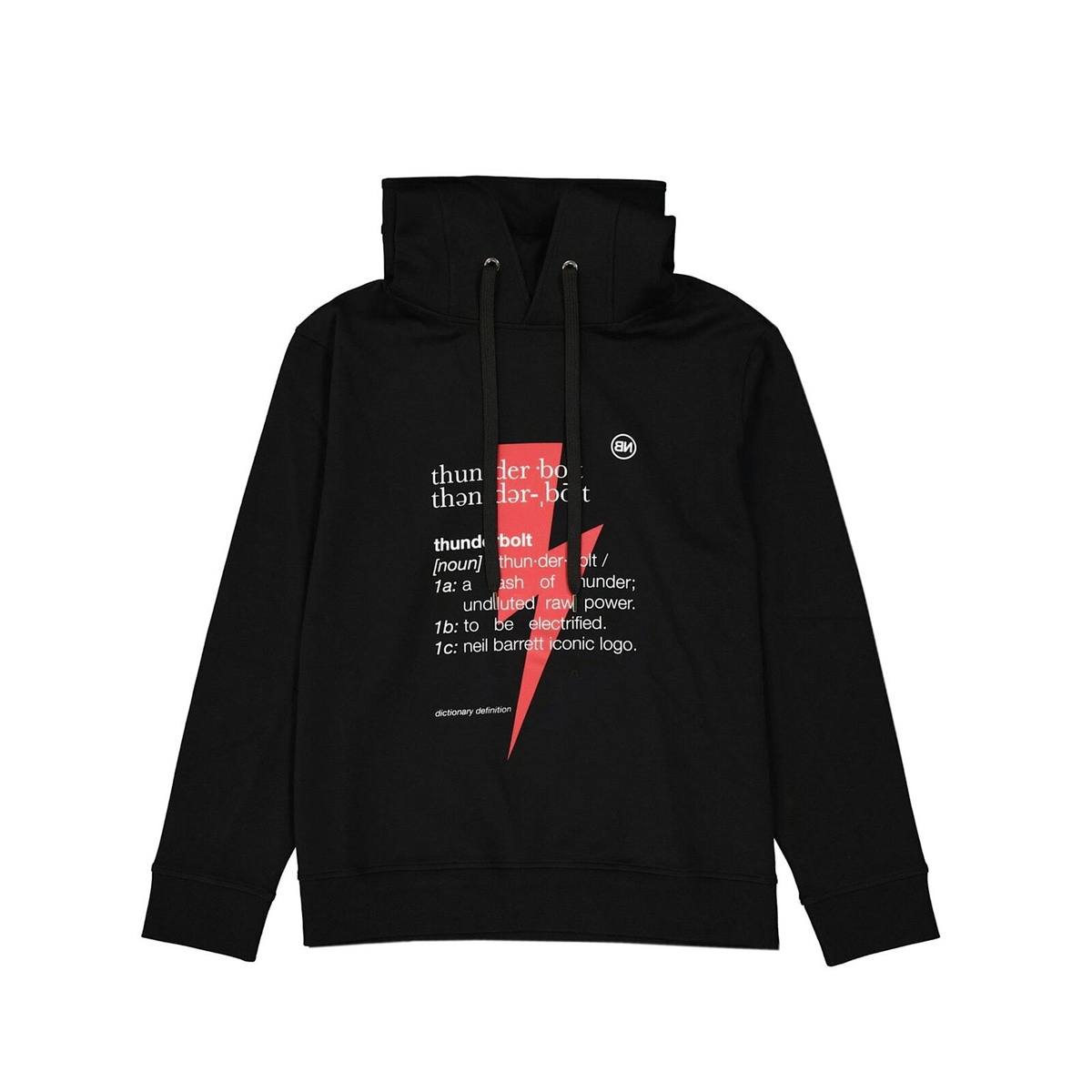 Neil Barrett Black Lightning Bolt Zip Hoodie Neil Barrett