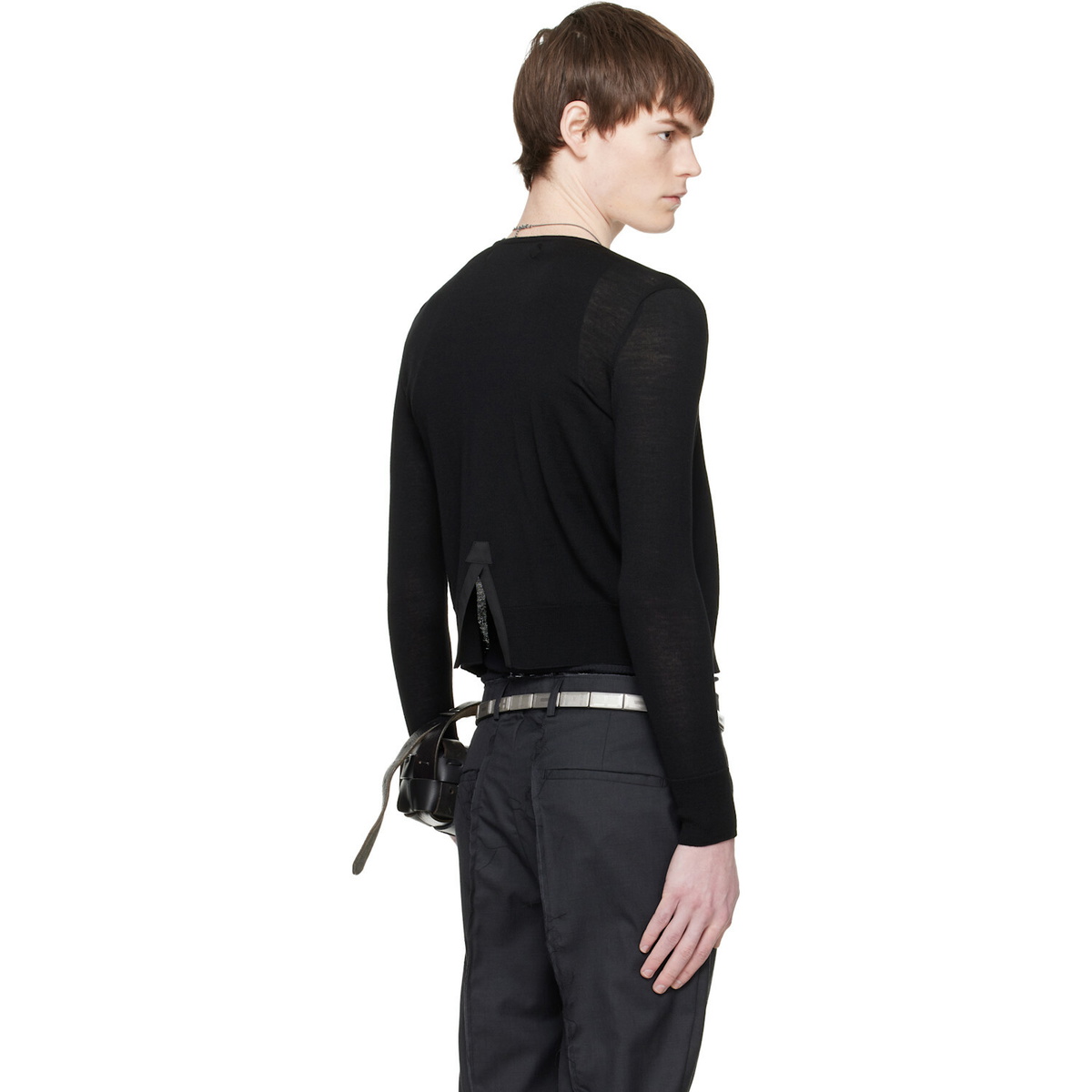 HODAKOVA Black Knitted Long Sleeve Cardigan