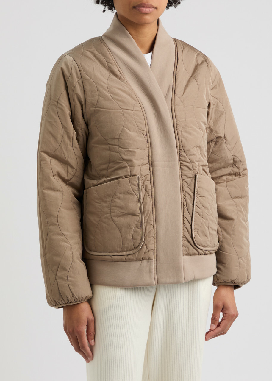 Varley Joanna Reversible Fleece and Nylon Jacket Brown Varley