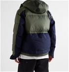 Nike - Sacai NRG Logo-Print Quilted Nylon and Wool-Blend Down Hooded Parka - Green