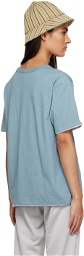 NEEDLES Blue & Gray Printed Reversible T-shirt