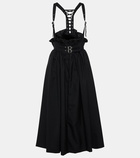 Noir Kei Ninomiya Lace-up wool midi skirt