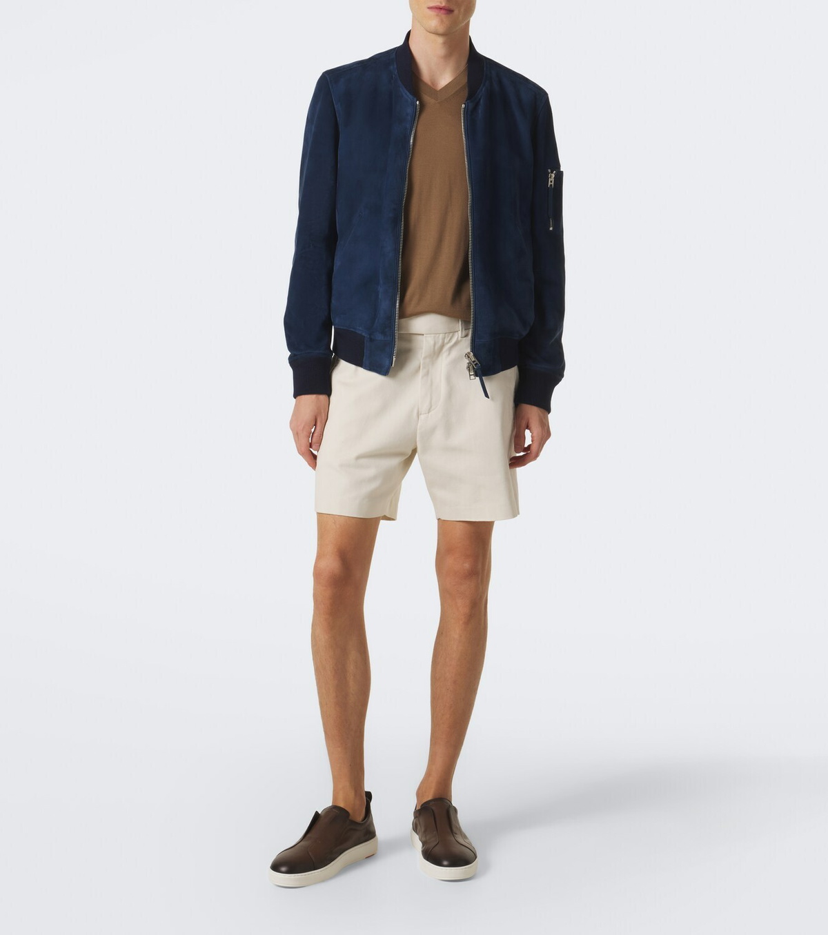 Santoni Victory leather slip-on sneakers