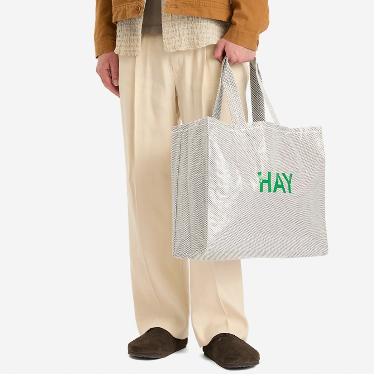 HAY Candy Mono Bag - Medium in Grey 