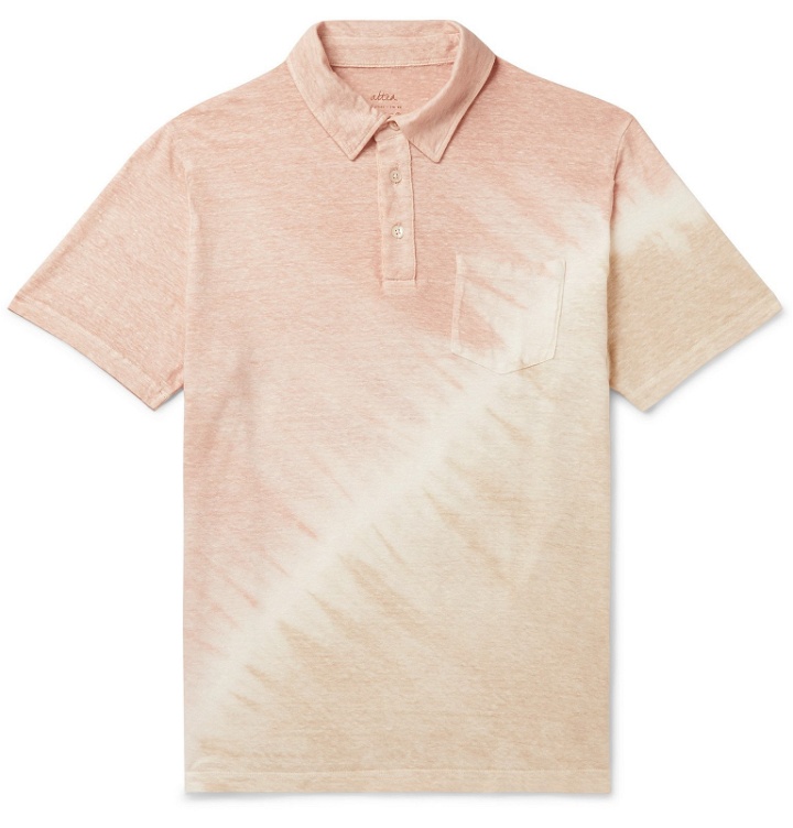 Photo: Altea - Tie-Dyed Stretch-Linen Polo Shirt - Pink