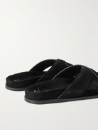 Mr P. - David Suede Sandals - Black