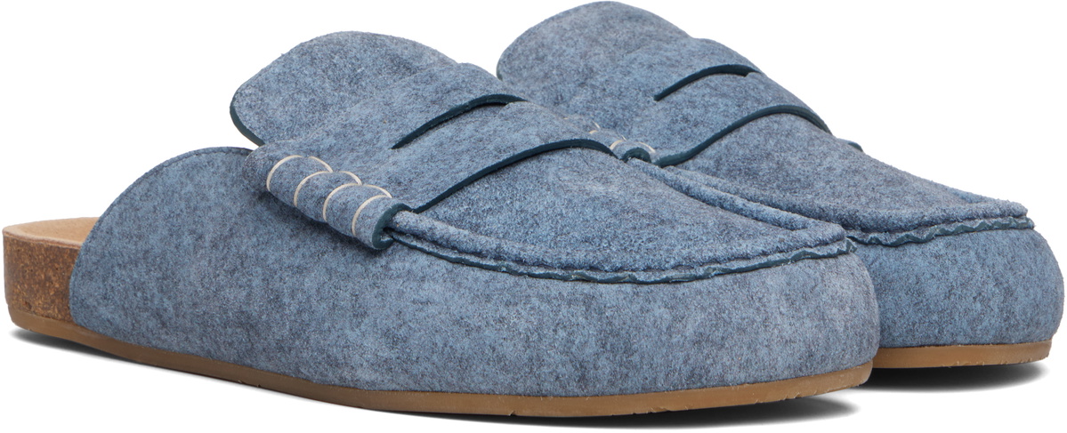 JW Anderson Blue Stitch Loafers
