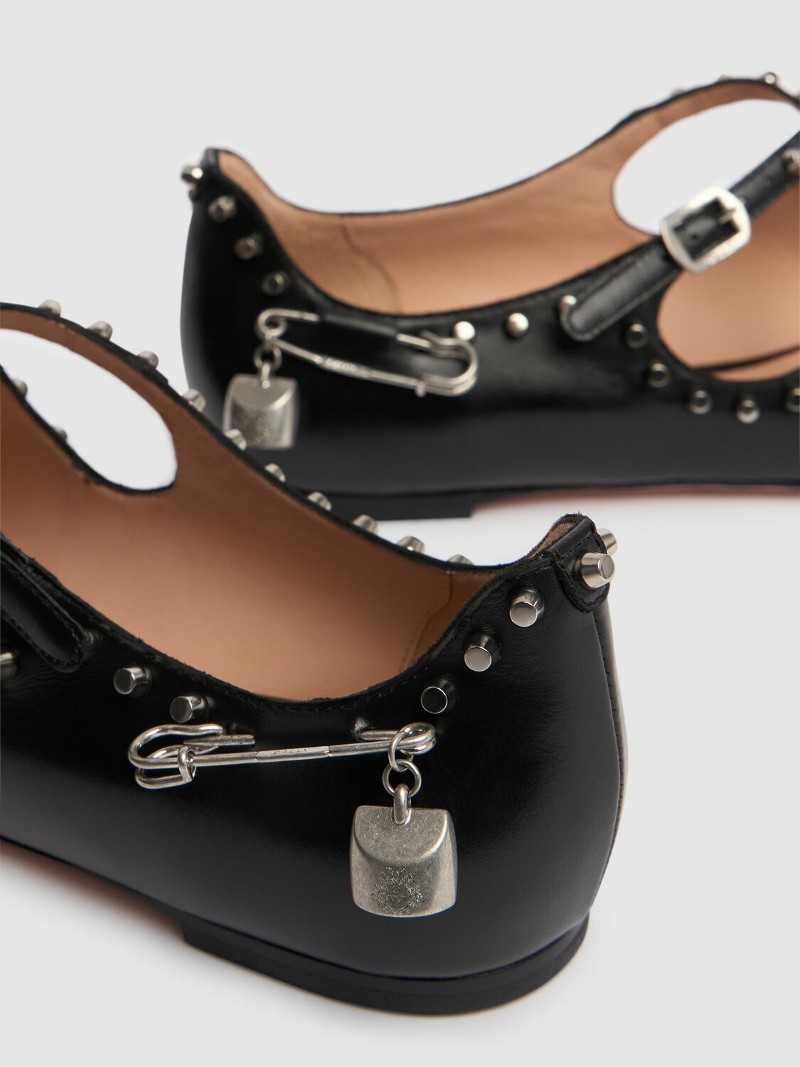 BALLY 10mm Beliska Studded Leather Flats Bally