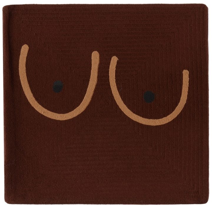 Photo: Cold Picnic Brown & Beige Boob Cushion Cover