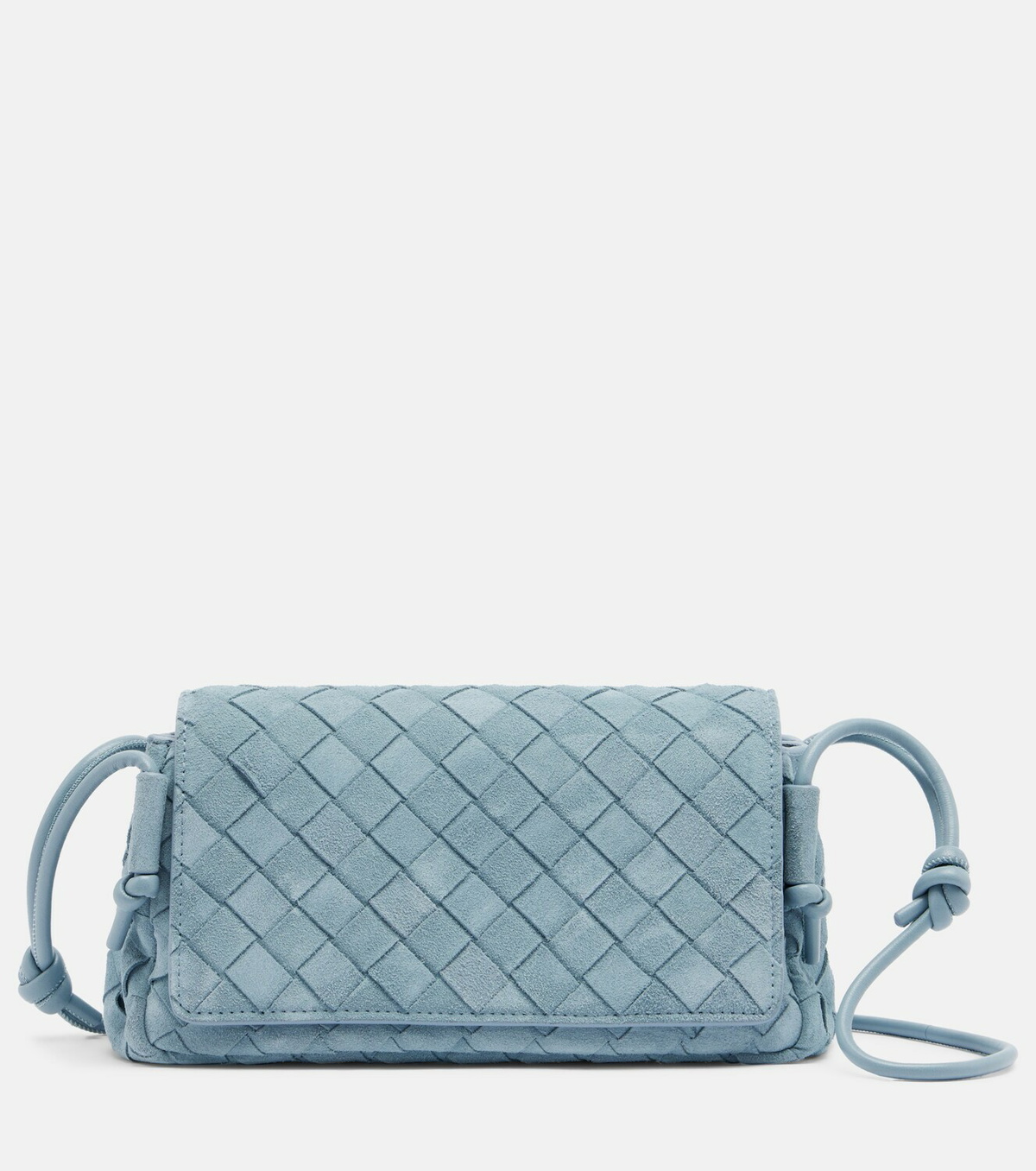 Bottega Veneta Notturno Intrecciato suede crossbody bag