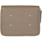 Maison Margiela Taupe Zip Wallet