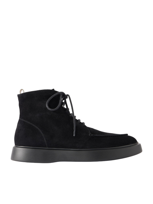 Photo: Officine Creative - Frame 004 Suede Lace-Up Boots - Black