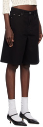 Dunst Black Bermuda Denim Shorts
