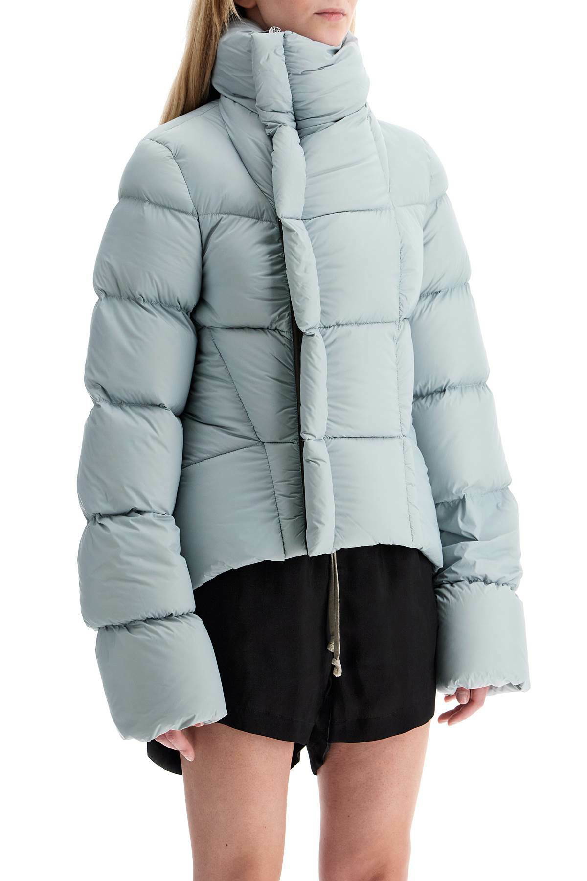 RICK OWENS short naska down jacket Light blue Rick Owens