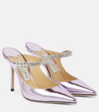 Jimmy Choo - Bing 100 metallic leather mules