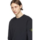 Stone Island Navy Garment-Dyed Sweatshirt