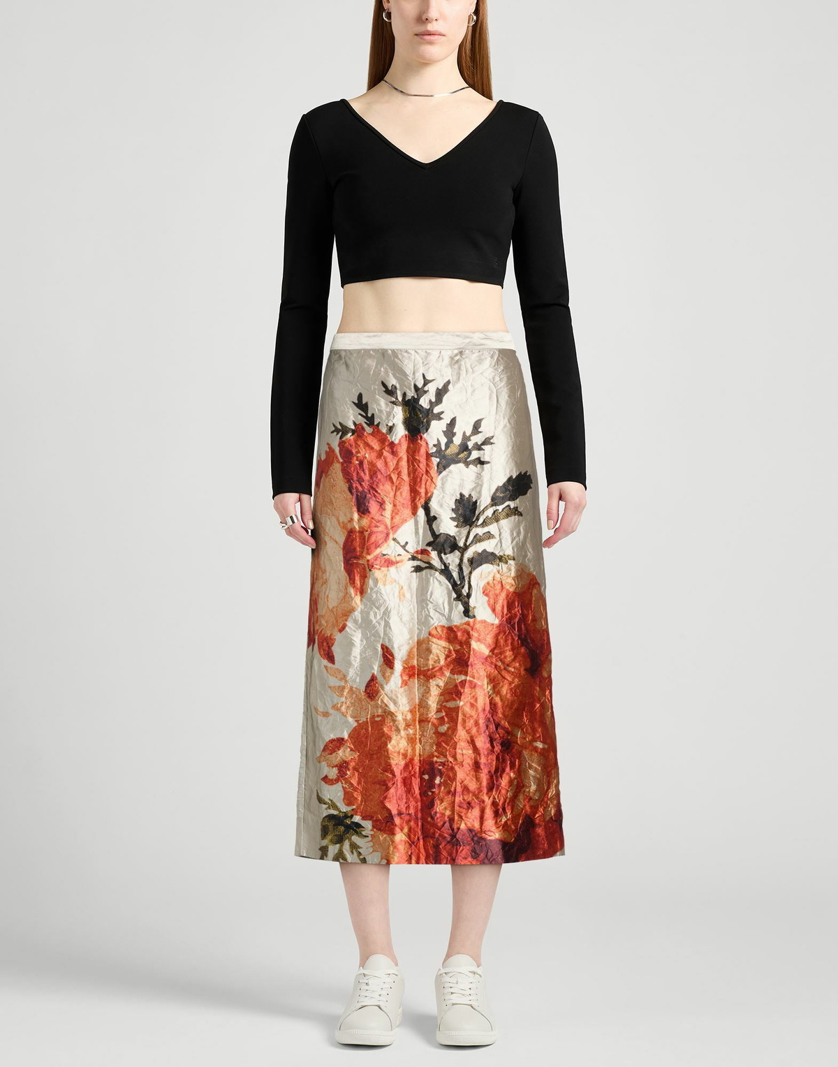 Erdem Womens Midi skirt in Grey