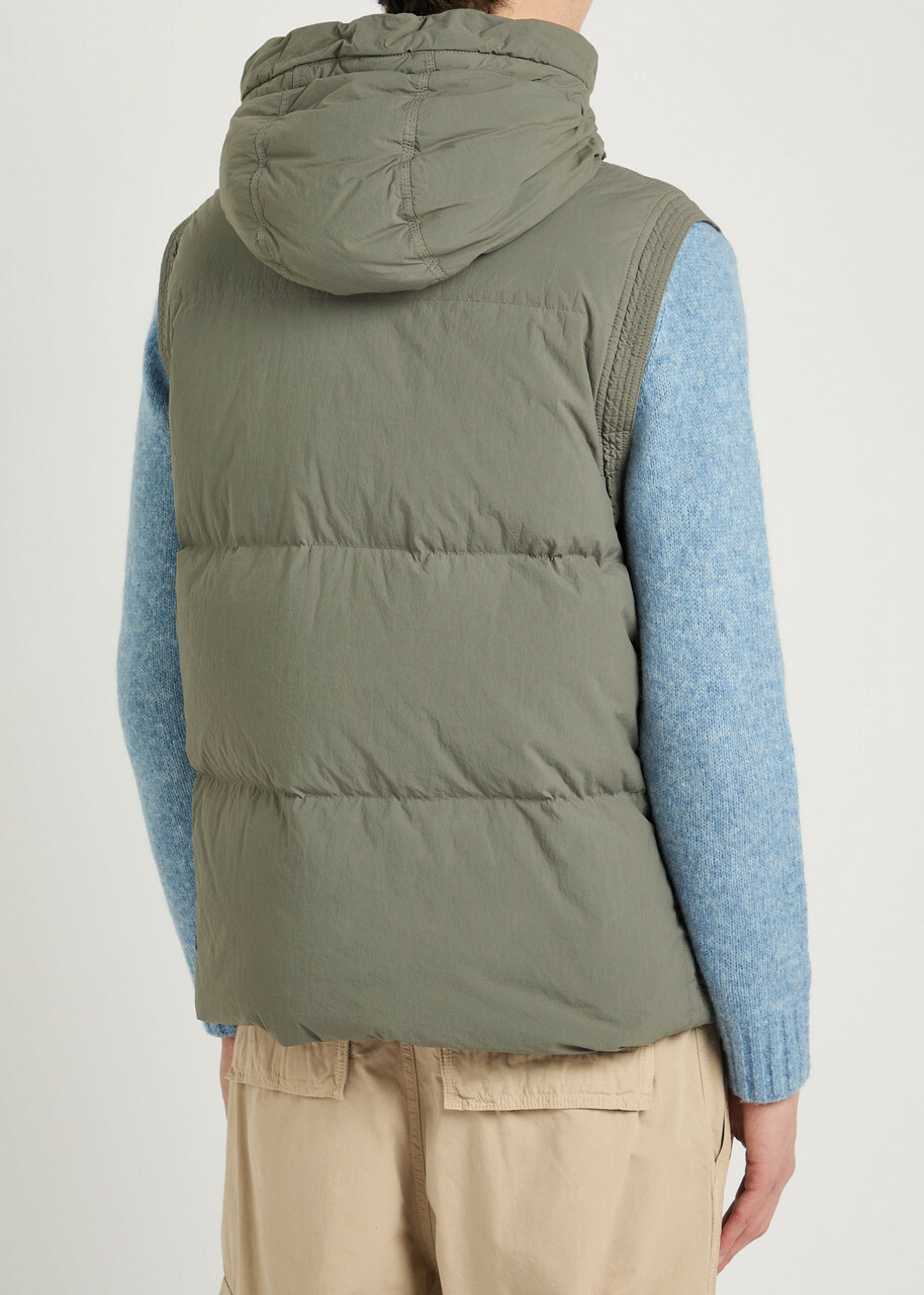 Ten C Boreal Padded Hooded Shell Gilet Grey