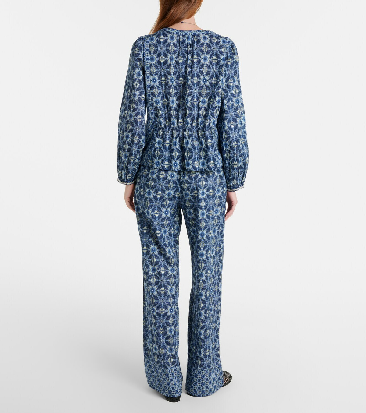 Velvet Kendra printed cotton wide-leg pants