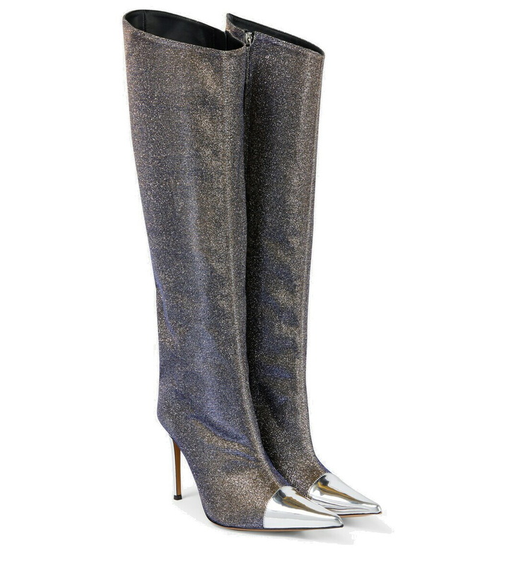 Photo: Alexandre Vauthier Metallic knee-high boots