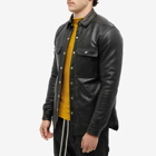 Rick Owens Men's Leather Overshirt in Black