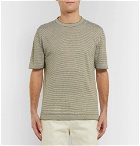 Altea - Striped Linen T-Shirt - Men - Green