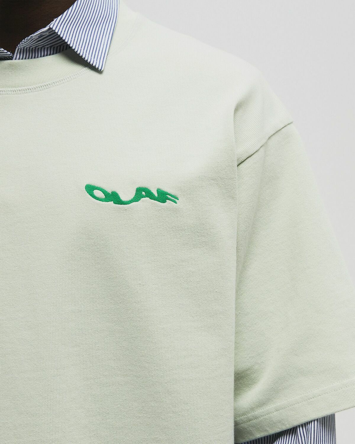 ØLÅF WAVY DRIFT EMBRO TEE Green Mens Shortsleefe